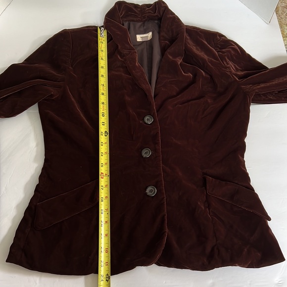 🍁   LUXURIOUS Chocolate Brown VELVET JACKET by FOSSIL - Picture 14 of 14